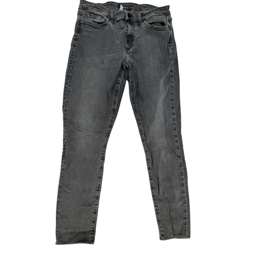 $149 JOE'S Jeans Skinny Ankle Gray/Black Faded Denim Pants Womens Sz 32 Charcoal